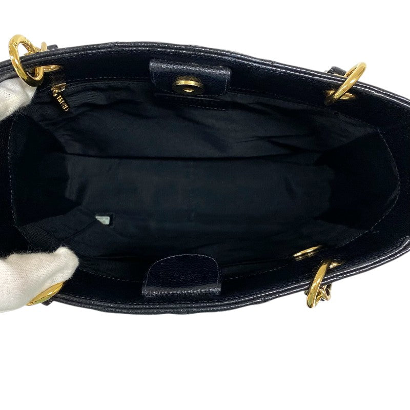 シャネル CHANEL PSTチェーントートバッグ A50994 ブラック ゴールド金具 キャビアスキン レディース ショルダーバッグ