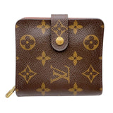 ルイ・ヴィトン LOUIS VUITTON コンパクトジップ M61667 ブラウン　ゴールド金具 モノグラム レディース 二つ折り財布