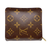 ルイ・ヴィトン LOUIS VUITTON コンパクトジップ M61667 ブラウン　ゴールド金具 モノグラム レディース 二つ折り財布