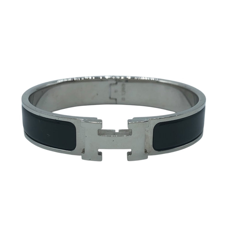 エルメス HERMES クリッククラックPM ブラック SV金具 エナメル/メタル アクセサリー