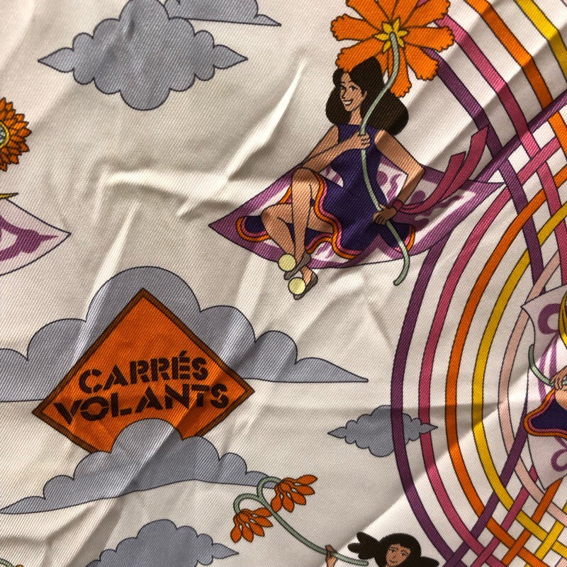 エルメス HERMES カレ65　CARRES VOLANTS シルク レディース スカーフ