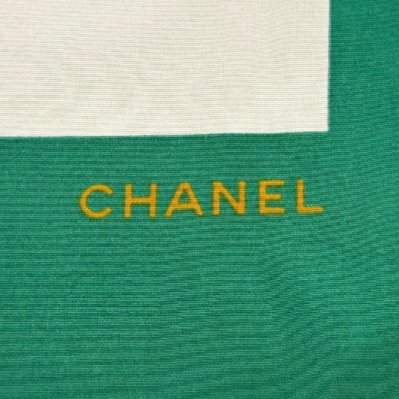 シャネル CHANEL スカーフ グリーン シルク レディース スカーフ