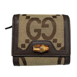 グッチ GUCCI バンブーコンパクトウォレット 658635 ベージュ バンブージャンボGG レディース 二つ折り財布