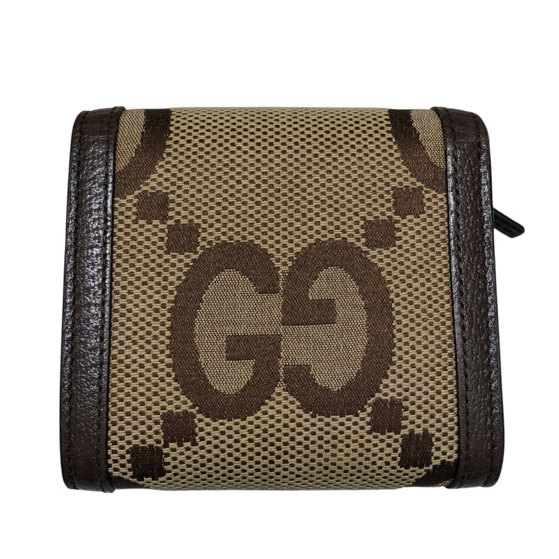 グッチ GUCCI バンブーコンパクトウォレット 658635 ベージュ バンブージャンボGG レディース 二つ折り財布