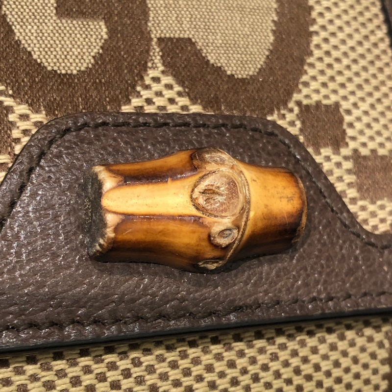 グッチ GUCCI バンブーコンパクトウォレット 658635 ベージュ バンブージャンボGG レディース 二つ折り財布