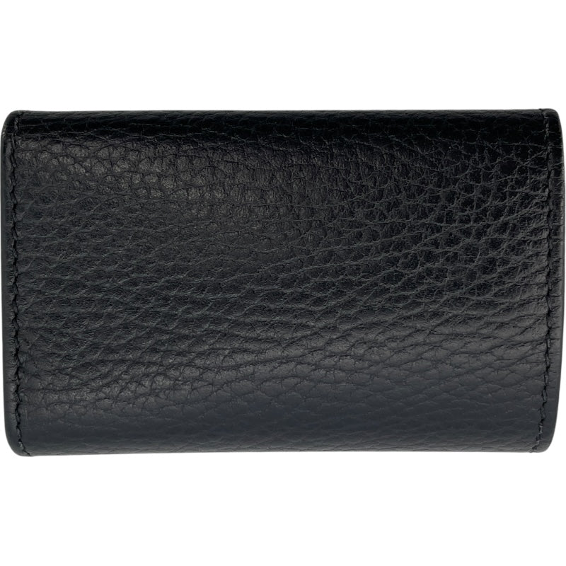 グッチ GUCCI GGマーモント 6連キーケース 456118 ブラック レザー メンズ キーケース