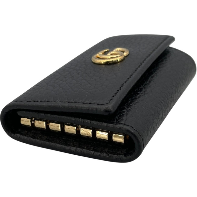 グッチ GUCCI GGマーモント 6連キーケース 456118 ブラック レザー メンズ キーケース