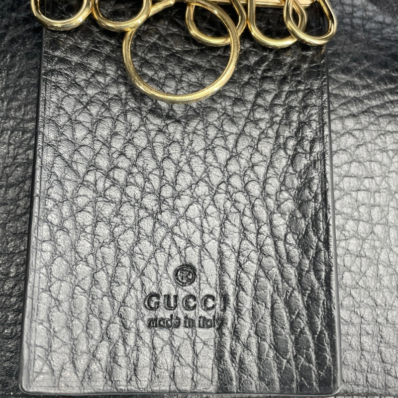 グッチ GUCCI GGマーモント 6連キーケース 456118 ブラック レザー メンズ キーケース