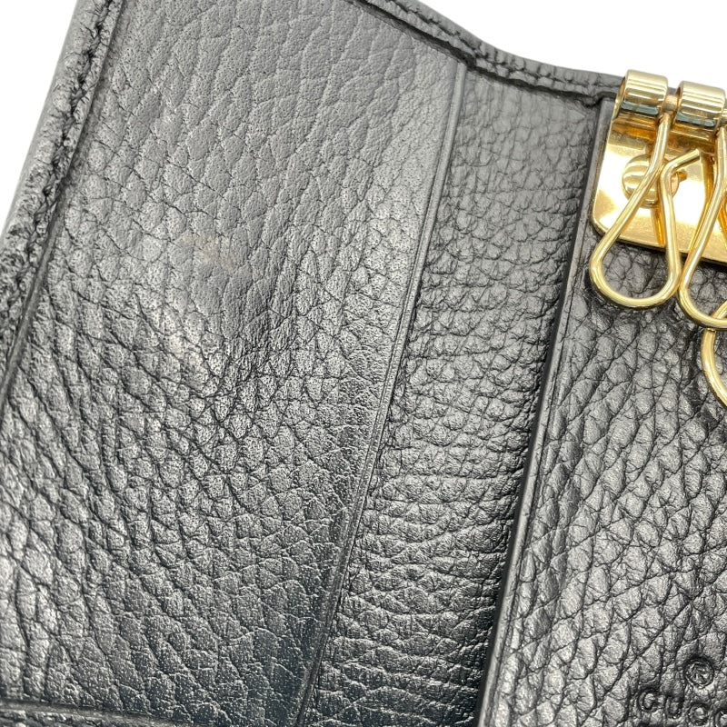 グッチ GUCCI GGマーモント 6連キーケース 456118 ブラック レザー メンズ キーケース