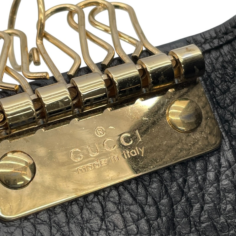 グッチ GUCCI GGマーモント 6連キーケース 456118 ブラック レザー メンズ キーケース