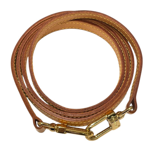 ルイ・ヴィトン LOUIS VUITTON ショルダーストラップ ベージュ　ゴールド金具 レザー ユニセックス ショルダーストラップ