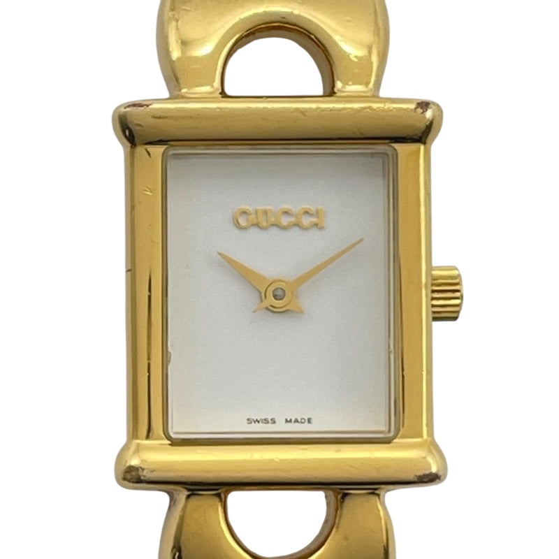 グッチ GUCCI レディースウォッチ 1800L ホワイト GP レディース 腕時計