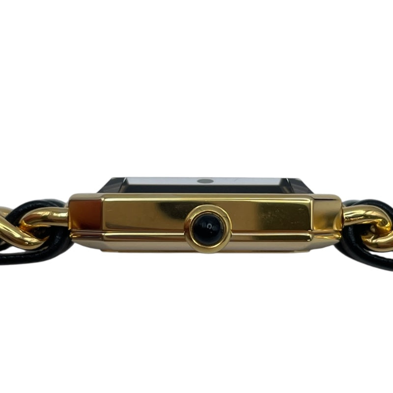 シャネル CHANEL プルミエール M H0001 ブラック GP クオーツ レディース 腕時計