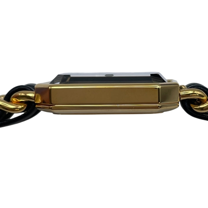 シャネル CHANEL プルミエール M H0001 ブラック GP クオーツ レディース 腕時計