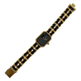 シャネル CHANEL プルミエール M H0001 ブラック GP クオーツ レディース 腕時計