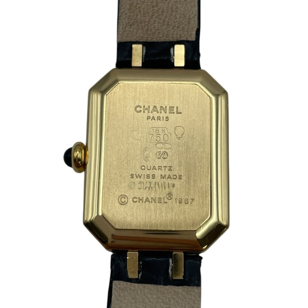 シャネル CHANEL プルミエール H0092 ブラック GP クオーツ レディース 腕時計