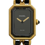シャネル CHANEL プルミエール L H0001 ブラック GP クオーツ レディース 腕時計