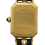 シャネル CHANEL プルミエール L H0001 ブラック GP クオーツ レディース 腕時計