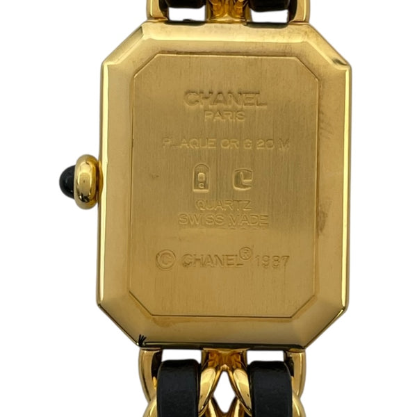 シャネル CHANEL プルミエール L H0001 ブラック GP クオーツ レディース 腕時計