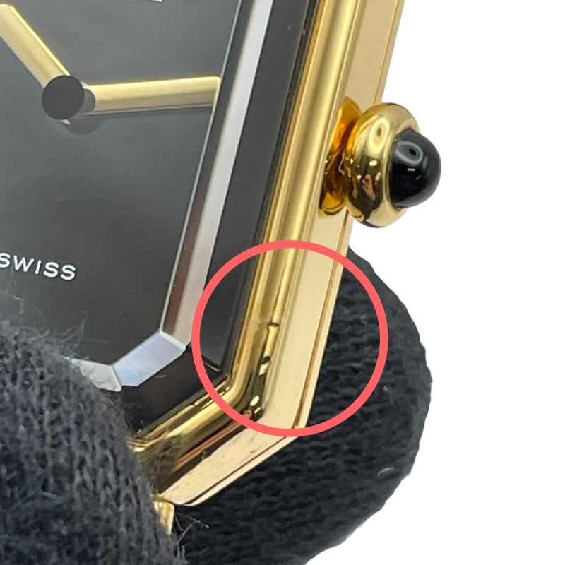 シャネル CHANEL プルミエール L H0001 ブラック GP クオーツ レディース 腕時計