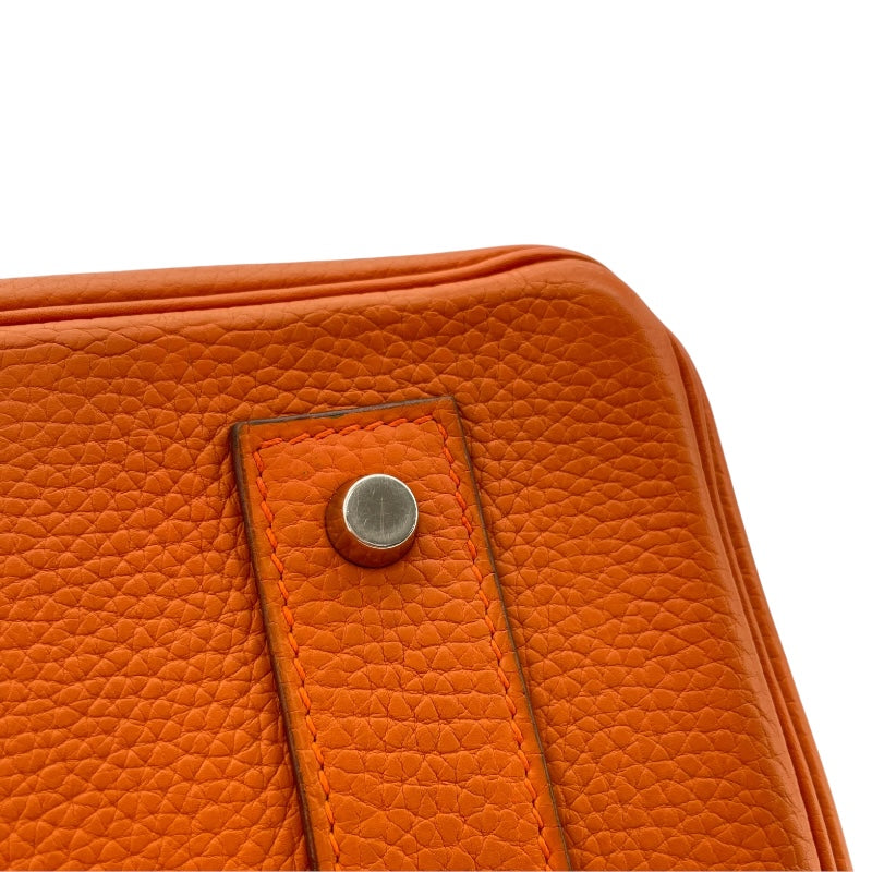 エルメス HERMES ショルダーバーキン □H刻 オレンジ SV金具 トリヨン レディース ショルダーバッグ