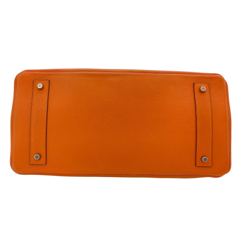 エルメス HERMES ショルダーバーキン □H刻 オレンジ SV金具 トリヨン レディース ショルダーバッグ