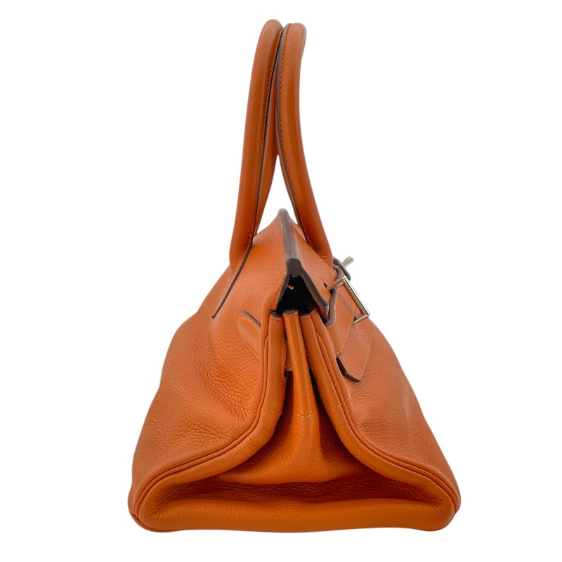 エルメス HERMES ショルダーバーキン □H刻 オレンジ SV金具 トリヨン レディース ショルダーバッグ