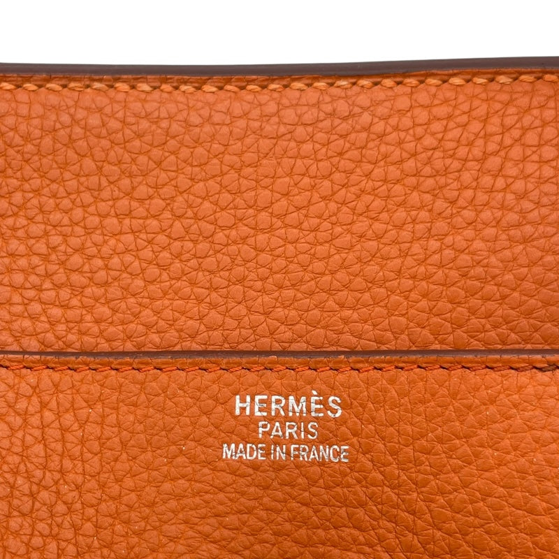 エルメス HERMES ショルダーバーキン □H刻 オレンジ SV金具 トリヨン レディース ショルダーバッグ