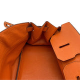 エルメス HERMES ショルダーバーキン □H刻 オレンジ SV金具 トリヨン レディース ショルダーバッグ