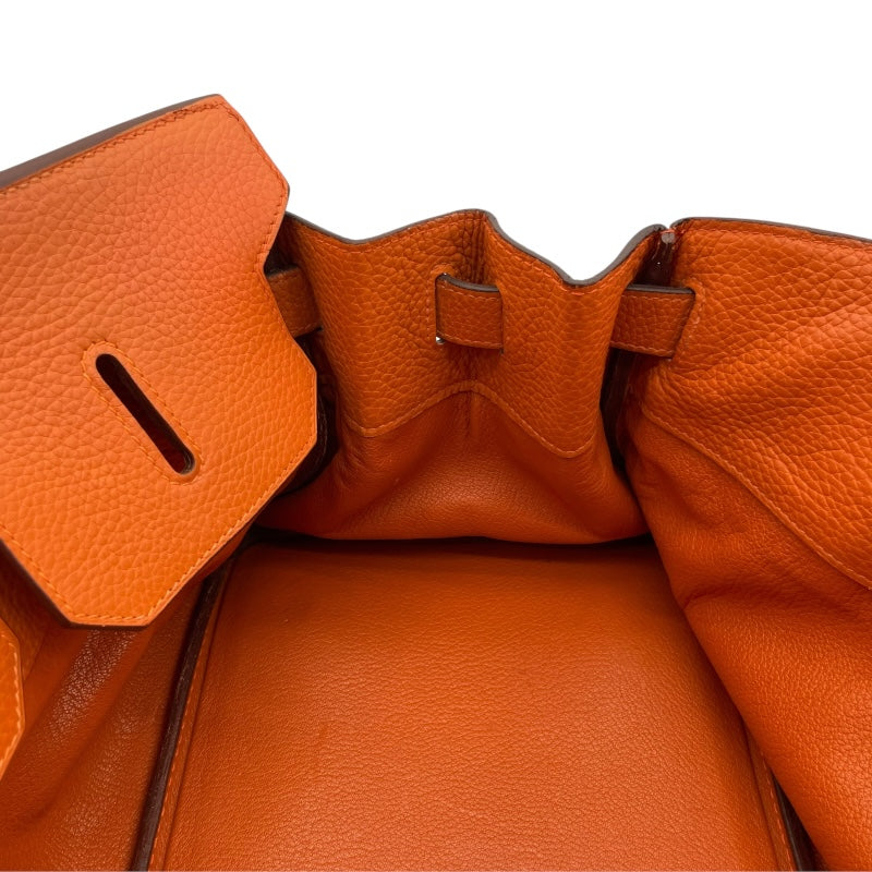 エルメス HERMES ショルダーバーキン □H刻 オレンジ SV金具 トリヨン レディース ショルダーバッグ