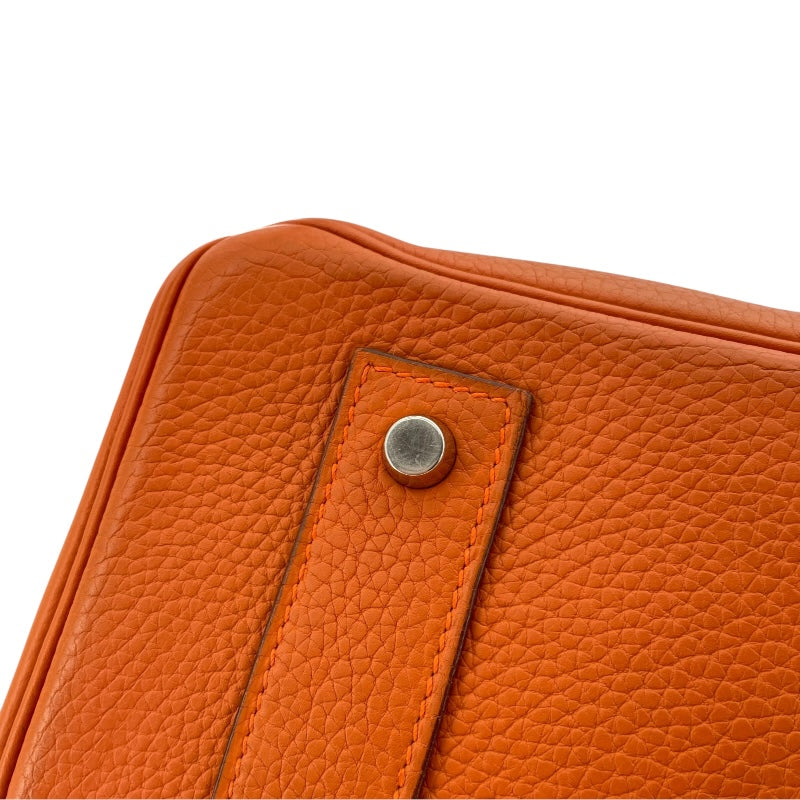 エルメス HERMES ショルダーバーキン □H刻 オレンジ SV金具 トリヨン レディース ショルダーバッグ
