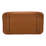 エルメス HERMES バーキン35 □Q刻 ゴールド SV金具 トゴ レディース ハンドバッグ