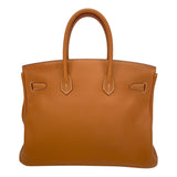 エルメス HERMES バーキン35 □Q刻 ゴールド SV金具 トゴ レディース ハンドバッグ