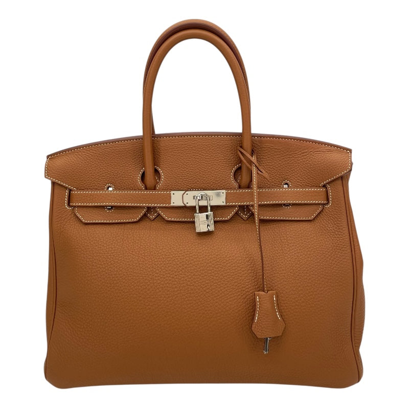 エルメス HERMES バーキン35 □Q刻 ゴールド SV金具 トゴ レディース ハンドバッグ