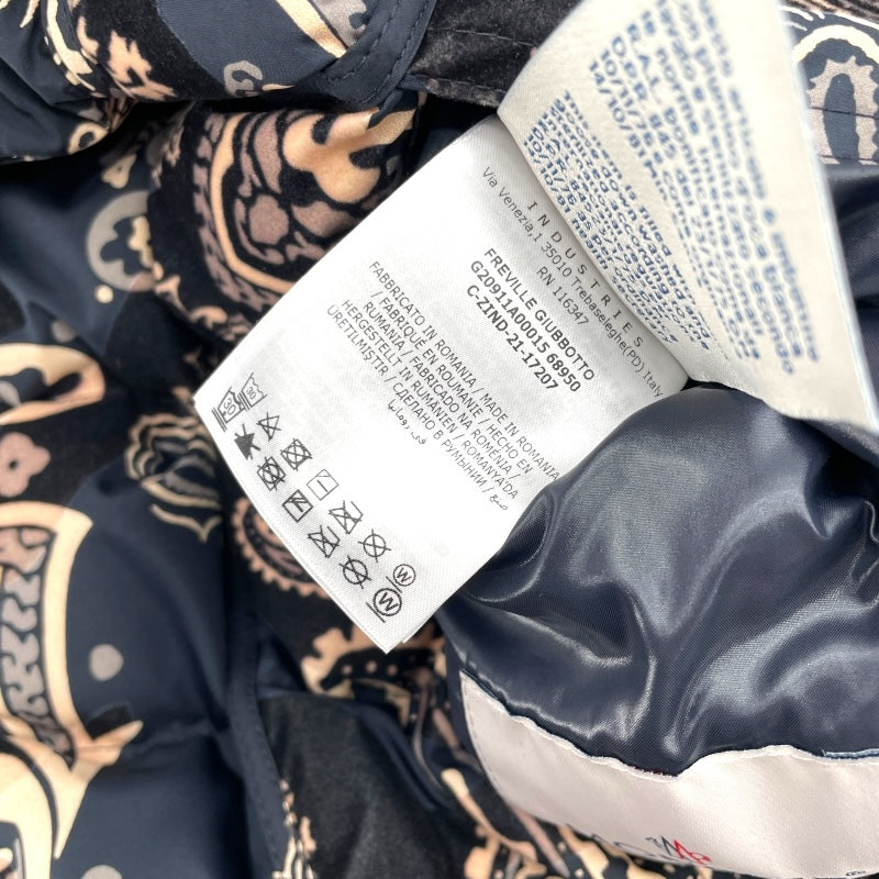 モンクレール MONCLER FREVILLEリバーシブルダウンジャケット G20911A00015 68950 ネイビー ナイロン メンズ ダウンジャケット