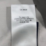 ルイ・ヴィトン LOUIS VUITTON ダミエオーバー長袖シャツジャケット HQS65E ベージュ×ホワイト コットン メンズ 長袖シャツ