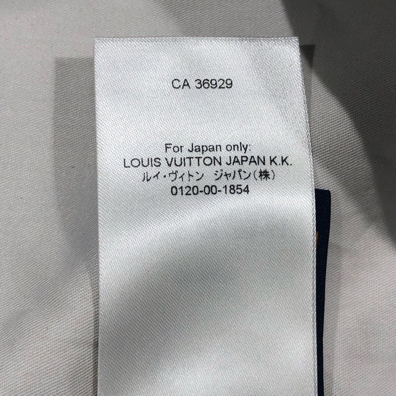 ルイ・ヴィトン LOUIS VUITTON ダミエオーバー長袖シャツジャケット HQS65E ベージュ×ホワイト コットン メンズ 長袖シャツ