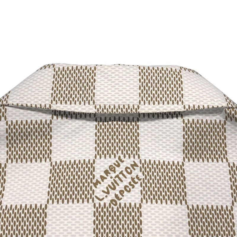 ルイ・ヴィトン LOUIS VUITTON ダミエオーバー長袖シャツジャケット HQS65E ベージュ×ホワイト コットン メンズ 長袖シャツ