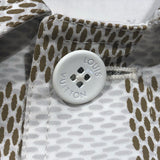 ルイ・ヴィトン LOUIS VUITTON ダミエオーバー長袖シャツジャケット HQS65E ベージュ×ホワイト コットン メンズ 長袖シャツ