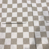 ルイ・ヴィトン LOUIS VUITTON ダミエオーバー長袖シャツジャケット HQS65E ベージュ×ホワイト コットン メンズ 長袖シャツ
