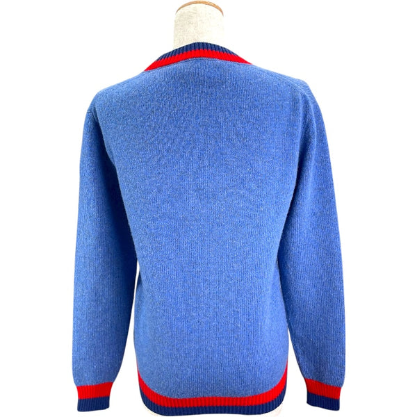 グッチ GUCCI ラビットロゴニットセーター 519831 ブルー 羊毛 レディース セーター