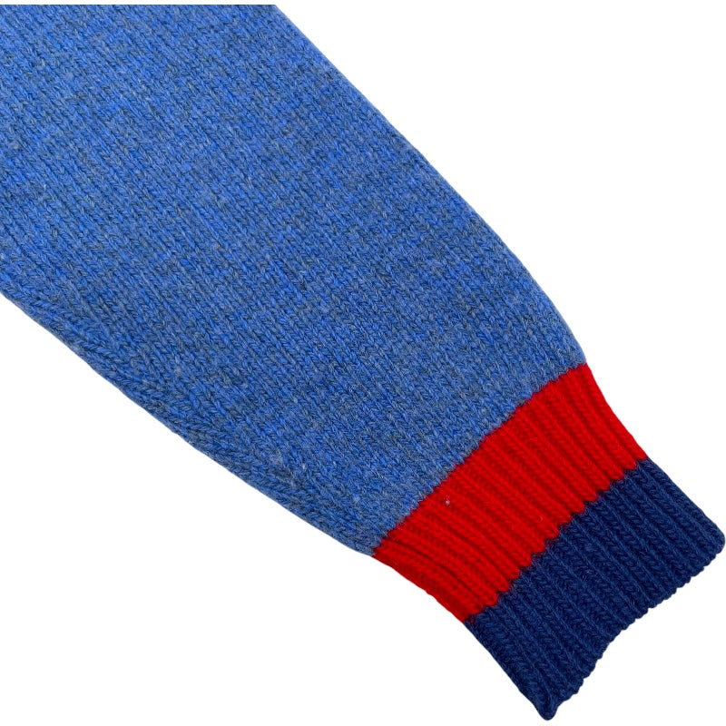 グッチ GUCCI ラビットロゴニットセーター 519831 ブルー 羊毛 レディース セーター