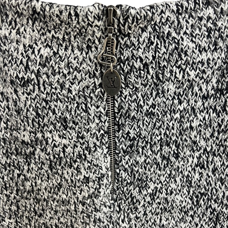 ルイ・ヴィトン LOUIS VUITTON ツイードニットスカート FMKZ92 グレー ツイード レディース ロングスカート