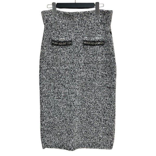 ルイ・ヴィトン LOUIS VUITTON ツイードニットスカート FMKZ92 グレー ツイード レディース ロングスカート