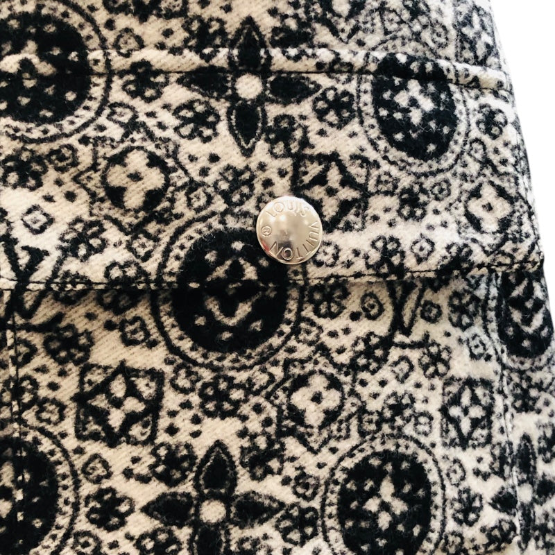 ルイ・ヴィトン LOUIS VUITTON モノグラム切替ジップワンピース FADR36 ウール レディース ワンピース