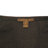 ルイ・ヴィトン LOUIS VUITTON モノグラム切替ジップワンピース FADR36 ウール レディース ワンピース