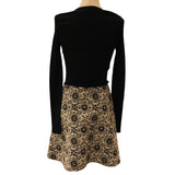 ルイ・ヴィトン LOUIS VUITTON モノグラム切替ジップワンピース FADR36 ウール レディース ワンピース