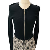 ルイ・ヴィトン LOUIS VUITTON モノグラム切替ジップワンピース FADR36 ウール レディース ワンピース