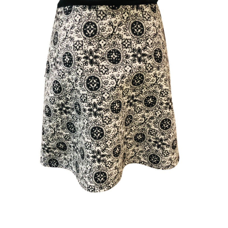 ルイ・ヴィトン LOUIS VUITTON モノグラム切替ジップワンピース FADR36 ウール レディース ワンピース