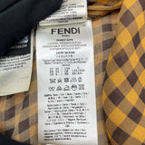 フェンディ FENDI ギンガムチェックシースルーワンピース FDA827 イエロー シルク レディース ワンピース